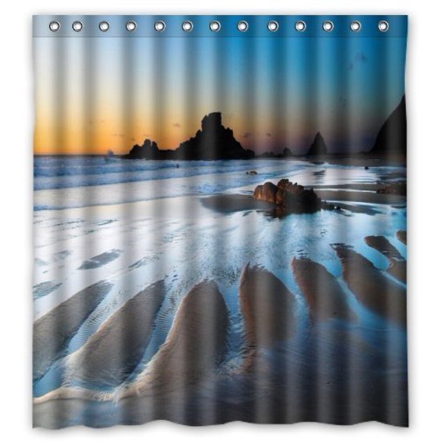 ABPHQTO Sol en la Playa Cortina de Ducha Cortina de Ducha Impermeable 160x180 cm