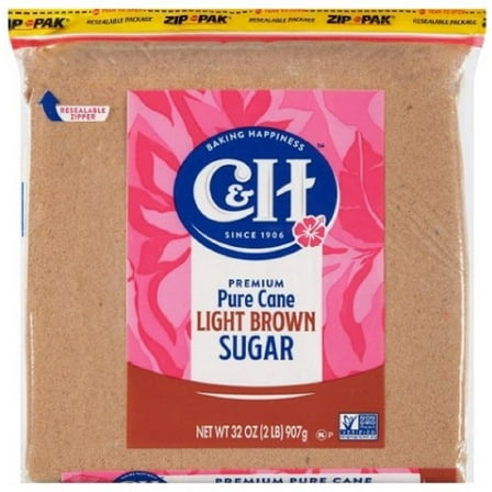 C&H Premium Pure Cane Light Brown Sugar (Pack of 12)