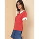 thumbnail image 4 of Blusa de lunares Allegra K Corazón rojo M, 4 of 6