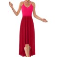 thumbnail image 2 of Ichuanyi Woman Dress, Summer Women Splicing O-Nack Casual Sexy Sling Backless Gradient Halter Mid-Calf Dress, 2 of 4