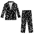 thumbnail image 4 of Xoenoiee Music Note Print Boys' 2-piece Formal Suit Set, Single Breasted Jacket & Straight Leg Dress Pants with Functional Pockets, 9-10 Years, 4 of 7