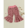thumbnail image 3 of Bagilaanoe Toddler Baby Girls Sequins Flared Pants Kids Elastic Waistband Sparkling Trousers 6M 12M 2T 3T 4T 5T 6T Little Girl Bell Bottoms for Party, 3 of 8