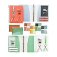 thumbnail image 3 of Foldmade™ 1" Pressboard FSC Certified Eco-Friendly Binder & Stationery Office School Supply Set with Scissors, Stapler, Expandable Zipper Pouch, Flag/Tab Sticky Note Set 3-in-1 Pen/Pencil-Orange, 3 of 15