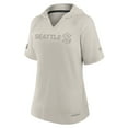 thumbnail image 2 of Women's Fanatics Cream Seattle Kraken Authentic Pro Road Short Sleeve V-Neck Pullover Hoodie, 2 of 3