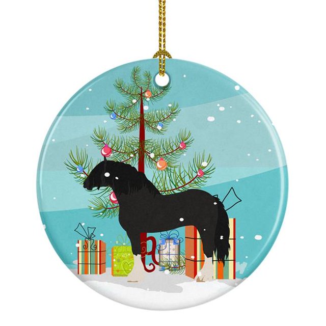 Pomeranian Rogener Goose Christmas Ceramic Ornament