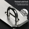 thumbnail image 4 of Padlock Hasp Stainless Steel Window Cupboard Locker Mailbox Lock Plate Hotel Office Outdoor Gate Shed Safety Latch Anti-lost 4 Inch, 4 of 9