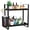 BLACK, variant on NIKIGO Black Wood 2-Tier Countertop Mug Storage Rack