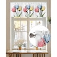 thumbnail image 7 of Tulips Valances for Windows Colorful Floral Abstract Flowers Spring Summer Valance Rod Pocket Light Filtering Short Window Treatments Curtains for Kitchen Bathroom Living Room Bedroom, 60 x 18 Inch, 7 of 7