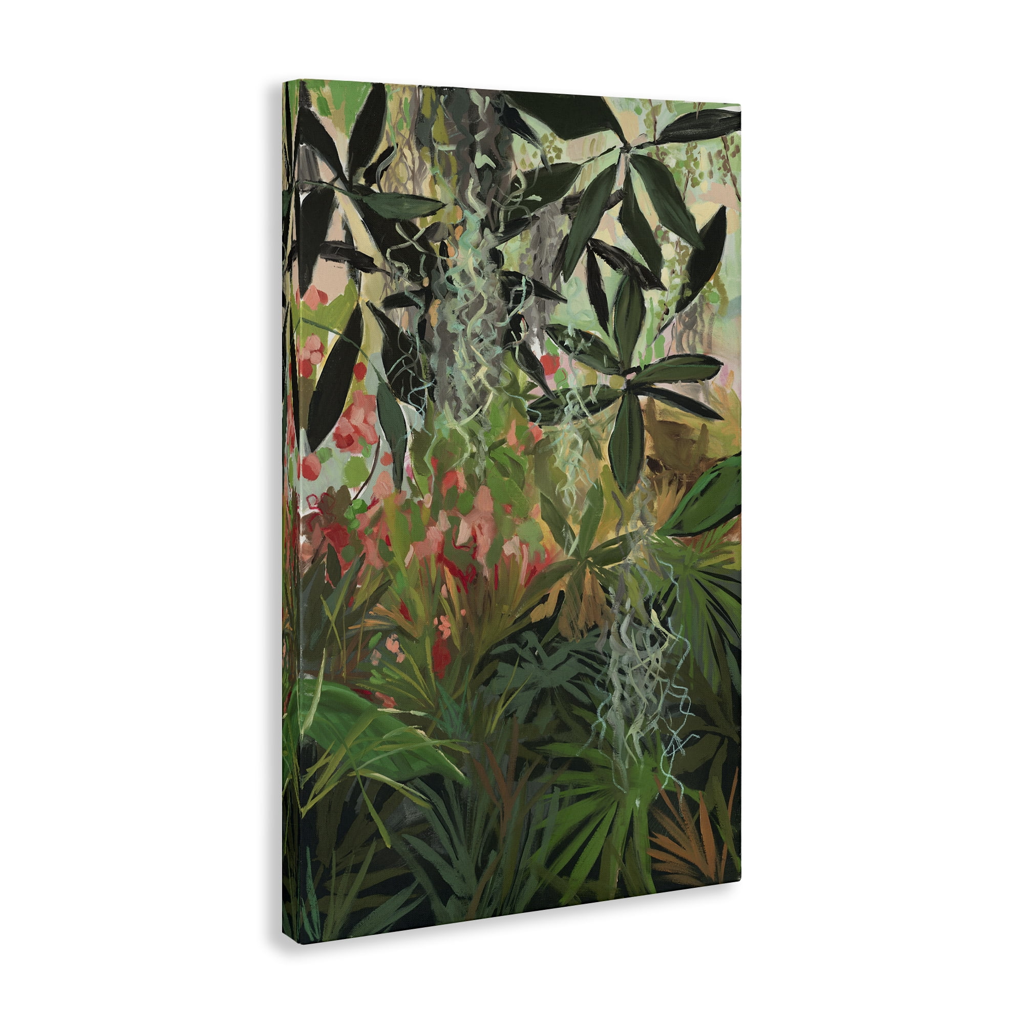 Stupell Industries Dense Rain Forest Plants Landscape & Nature Painting Wrapped Canvas Art Print Wall Art, 16 x 24