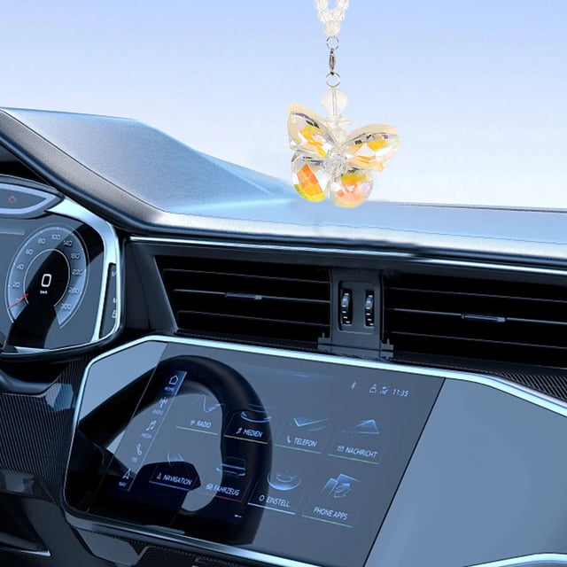 Raindrops 2Ud Adorno Colgante De Cristal Con Arcoíris Para Interior De Auto Universal