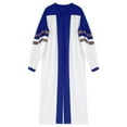 thumbnail image 5 of Hansber Women's Church Clergy Dress Loose Choir Robe Minister Maxi Dress Priest Preacher Dresses Blue 3XL, 5 of 7