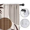 thumbnail image 4 of Blackout Kids Curtains,Brown Boho Geometric and Plant Pattern Childrens Insulated Curtains Set Of 2,Bedroom Essentials,Toddler Room Decor 52x63in(132x160cm), 4 of 5