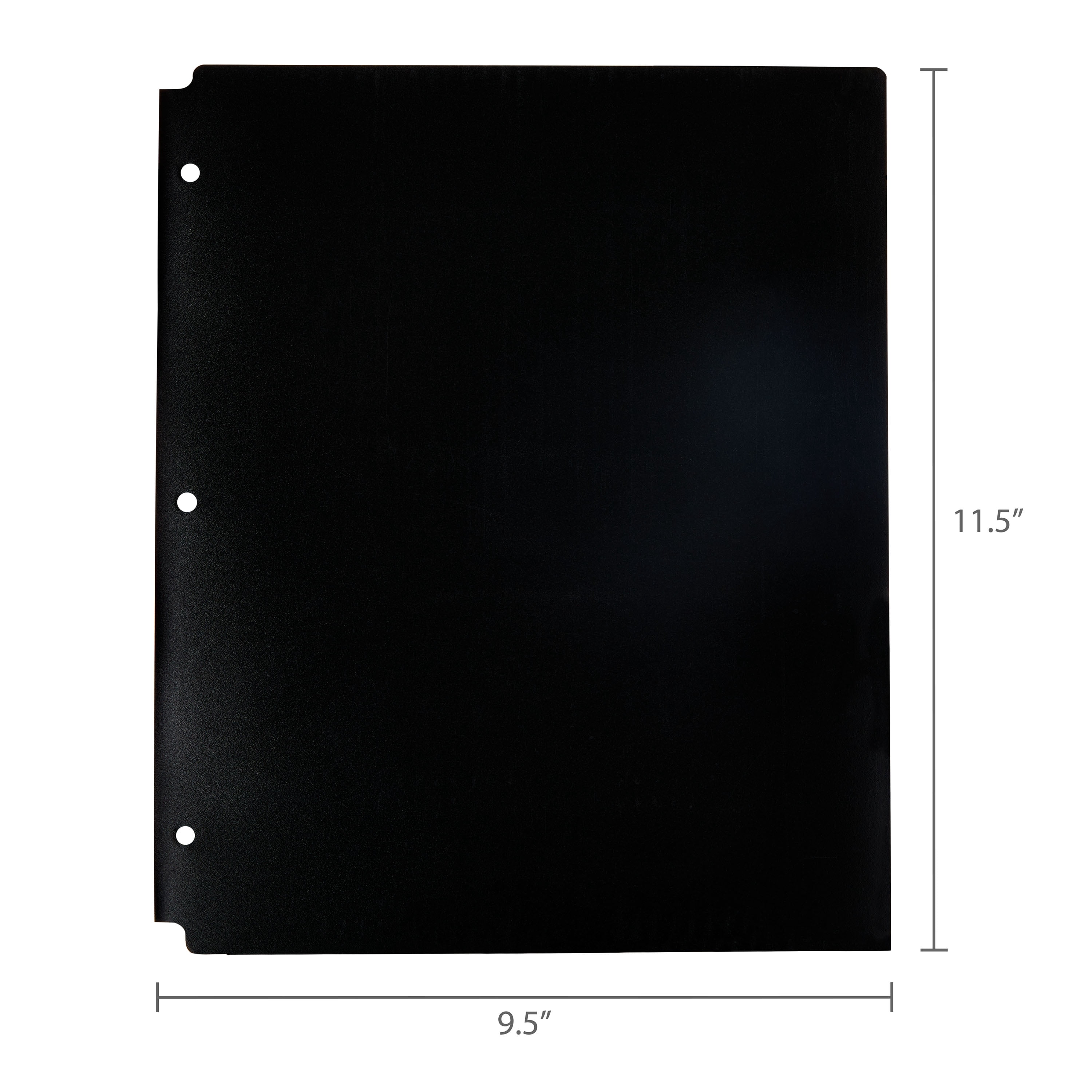 Pen+Gear 2-Pocket Poly Folder, 9.4" x 11.4", Black
