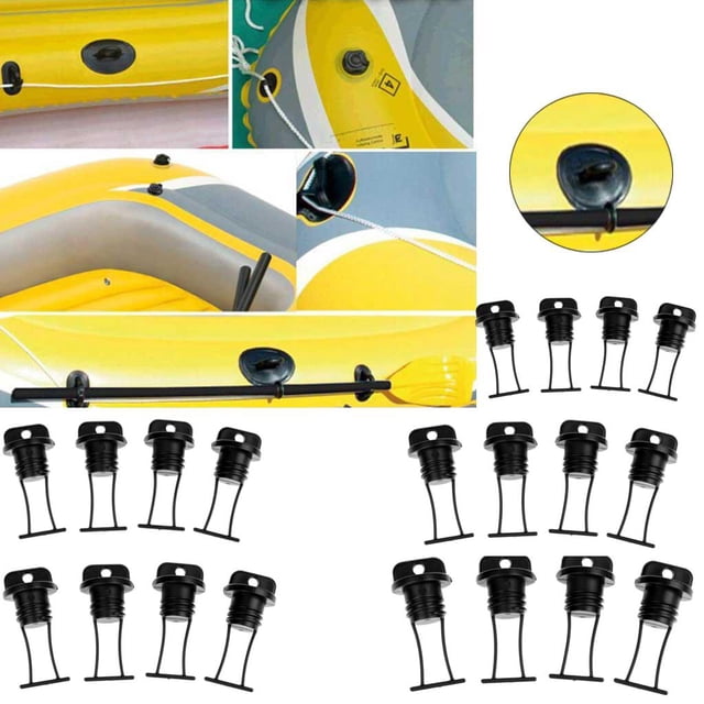5x Juego de 4 tapones de drenaje para kayak / bote de repuesto para pescador de pesca de kayak sentado en la parte , duradero y duradero Baoblaze Tapón de drenaje marino
