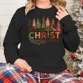 thumbnail image 7 of Ounisa Christmas Sweatshirts for Women Tis the season Christmas Outfits Merry Christmas Lightweight Pullover Christmas Tree Christmas Gifts Merry Christmas Letter Graphic Tops, 7 of 7