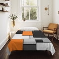 thumbnail image 4 of Orange Grey Black Geometric Tapestry for Bedroom Wall Hanging Tapestry, Modern Abstract Art Ceiling Backdrop Tapestries Poster Blanket Wall Decor for Teens Room Living Room Dorm 51" x 59", 4 of 7