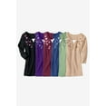 thumbnail image 2 of Woman Within Plus Size 7-Day Layered-Look Embroidered Henley Tunic, 2 of 6