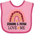 thumbnail image 3 of Inktastic Grammy and Papaw Love Me Girls Granddaughter Girls Baby Bib, 3 of 4