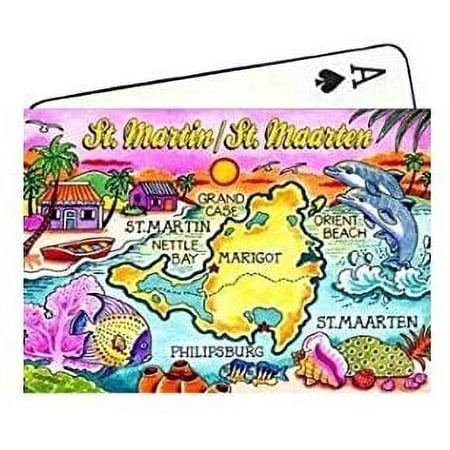 St.Martin/St. Maarten Map Collectible Souvenir Playing Cards