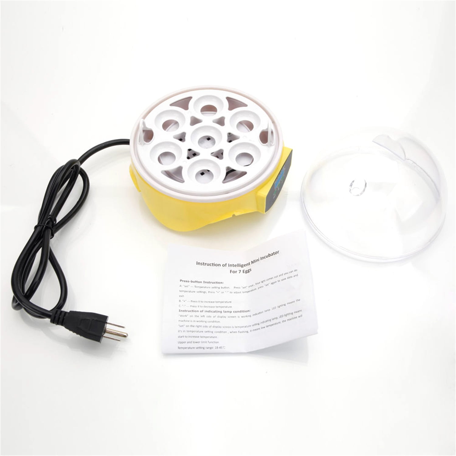 Canddidliike Mini Egg Incubator, 7 Eggs Automatic Poultry Hatcher Machine Breeder for Hatching Chicken Duck Goose Quail Birds Canddidliike Mini Egg Incubator, 7 Eggs Automatic Poultry Hatcher Machine Breeder for Hatching Chicken Duck Goose Quail Birds