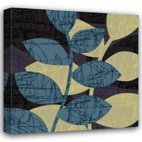 Kristin Emery 20x20 Gallery Wrapped Canvas Wall Art Titled - Scribble Leaves II