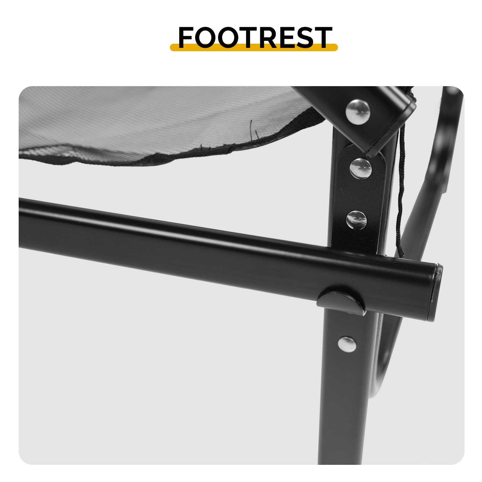 31" Tall Directors Chair with Footrest, 4Portable Bar Height Folding Camping Chair with Built-in Cup Holder, Side Table, Storage Pocket, Olive