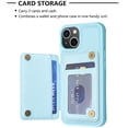 thumbnail image 5 of SaniMore for iPhone 14 Plus (6.7" 2022) Case, Flip PU Leather Diamond-Shaped with Built-in Card Slots, Kickstand and Shockproof Anti-drop Phone Case for iPhone 14 Plus Wallet Shell, Blue, 5 of 8
