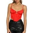 thumbnail image 1 of VISgogo Chaleco Femenino, Camisola de Escote Bajo con Tirantes de Espagueti de Color sólido, Tops Sin Mangas, Traje de Verano para Damas, S/M/L VISgogo  moda, 1 of 6