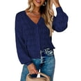 thumbnail image 1 of ZAXARRA Cardigan en Tricot pour Femmes Manches Longues Col en V Fermeture à Boutons Veste Décontractée Automne Pull, 1 of 5