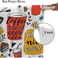 thumbnail image 6 of Coffee Curtains,Coffee Theme Rustic Drink Dessert Window Treatments for Kitchen Café Dining Room Modern Cute Window Drapes 2 Panels Set,Total Size 84 x 84 Inch, 6 of 6