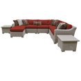 thumbnail image 1 of Coast 9 Piece Outdoor Wicker Patio Furniture Set in Terracotta, 1 of 2