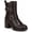 Chocolate, variant on Women's Vail Buckle Moto Bootie Black Leather 7M