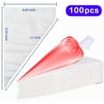 thumbnail image 2 of 100pcs Disposable Small Piping Bags 8 inch, Mini Piping Bags, Pastry Piping Bags for Cream Frosting, Icing Bags for Cake and Dessert Decorations Small Icing Bags, 2 of 6