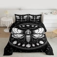 thumbnail image 2 of Homewish Gothic Moth Butterfly Queen Comforter Set, Tribal Hippie Skeleton Bedding Sets, Psychedelic Starry Sky Reversible Bedding Comforter Set, Breathable Home Decor, 3-Piece, 2 of 8
