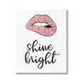 thumbnail image 3 of Stupell Industries Shine Bright Pink Glam Lips Beauty & Fashion Painting Gallery Wrapped Canvas Print Wall Art, 3 of 5