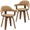 Brown, variant on LeisureMod Brivo Leather Dining Chair with Wooden Legs – Open-Back Swivel Armchair with Poplar Wood Base, 360° Rotation for Dining Room or Kitchen Set of 2