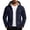 Navy, variant on Waterproof Jackets for Men Long Sleeve HIking Climbing Zip-Up Drawstring Hooded Outerwear Windbreaker Jackets with Pockets Black S