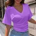 thumbnail image 2 of Korean Style Design Short Sleeve T Shirt Casual Loose Fit Pure Basic Top Summer Arrival Women's Tee Shirts for Women Casual, 2 of 4