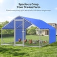 thumbnail image 4 of Large Metal Chicken Coop with Galvanized Hardware Cloth, Chicken Coop Run Pen for Yard with Waterproof Cover, Outdoor Large Walk-in Chicken Coops for 20 Chickens Duck Pen House Cage Run, 4 of 7