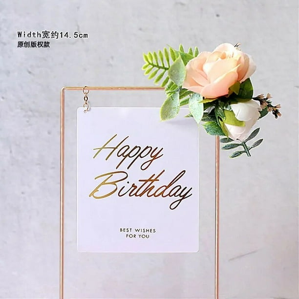 Adorno de ciervo para pastel de cumpleaños de bebé, flores acrílicas para niños y niñas, decoración de pasteles, adornos de animales para magdalenas