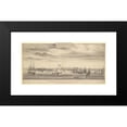 thumbnail image 2 of Pierre Ozanne 14x9 Black Modern Framed Museum Art Print Titled - Boston Harbor (1778), 2 of 5