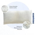 thumbnail image 2 of Almohada Jumbo Suave y Cómoda - Blanca con Plateado Memory Foam Almohada jumbo Dreambox, 2 of 7