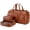 Dark Brown, variant on Coffee Faux Leather Weekender Duffel Bag Carry On Travel Laptop Compatible