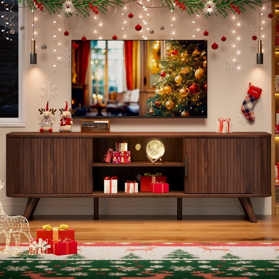 Tydimor 63 inch TV Cabinet Stands for TVs up to 65", Entertainment Center with Storage Shelf, Media Console Table with Drawers for Living Room