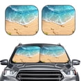 thumbnail image 2 of Sikiie Tropical Beach With Starfish Print Foldable Car Windshield Sun Visor, Car Window Sunshade Suitable for Sedan, SUV and Truck Car Accessories-Large, 2 of 6