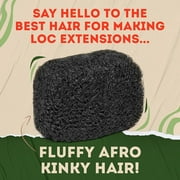 Locsanity Afro Kinky Bulk Hair for Braids, Twists, Extensions & Styling, 8 (1 oz), Jet Black