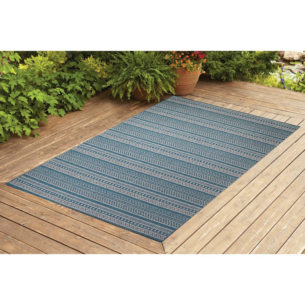 Benissimo Indoor / Outdoor Sisal Area Rug "Stripes" Collection NonSkid