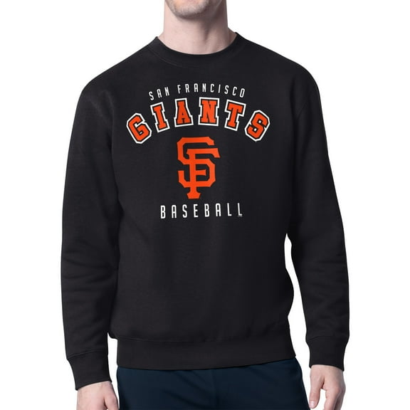 Men's Starter Black San Francisco Giants Team Logo Fleece Pullover Sweatshirt