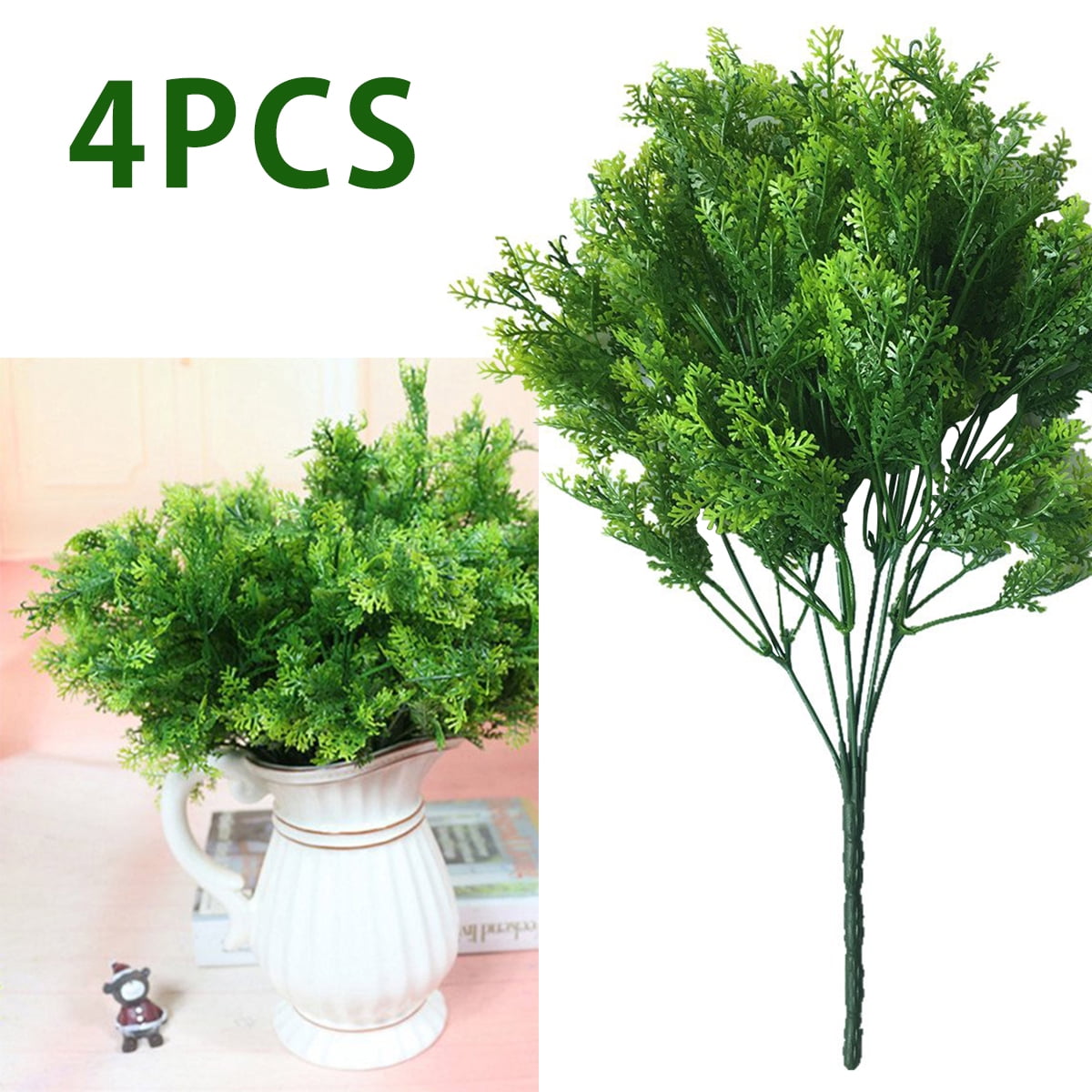 JTNero 4Pcs Artificial Coniferous Grass Simulation Cypress Grass
