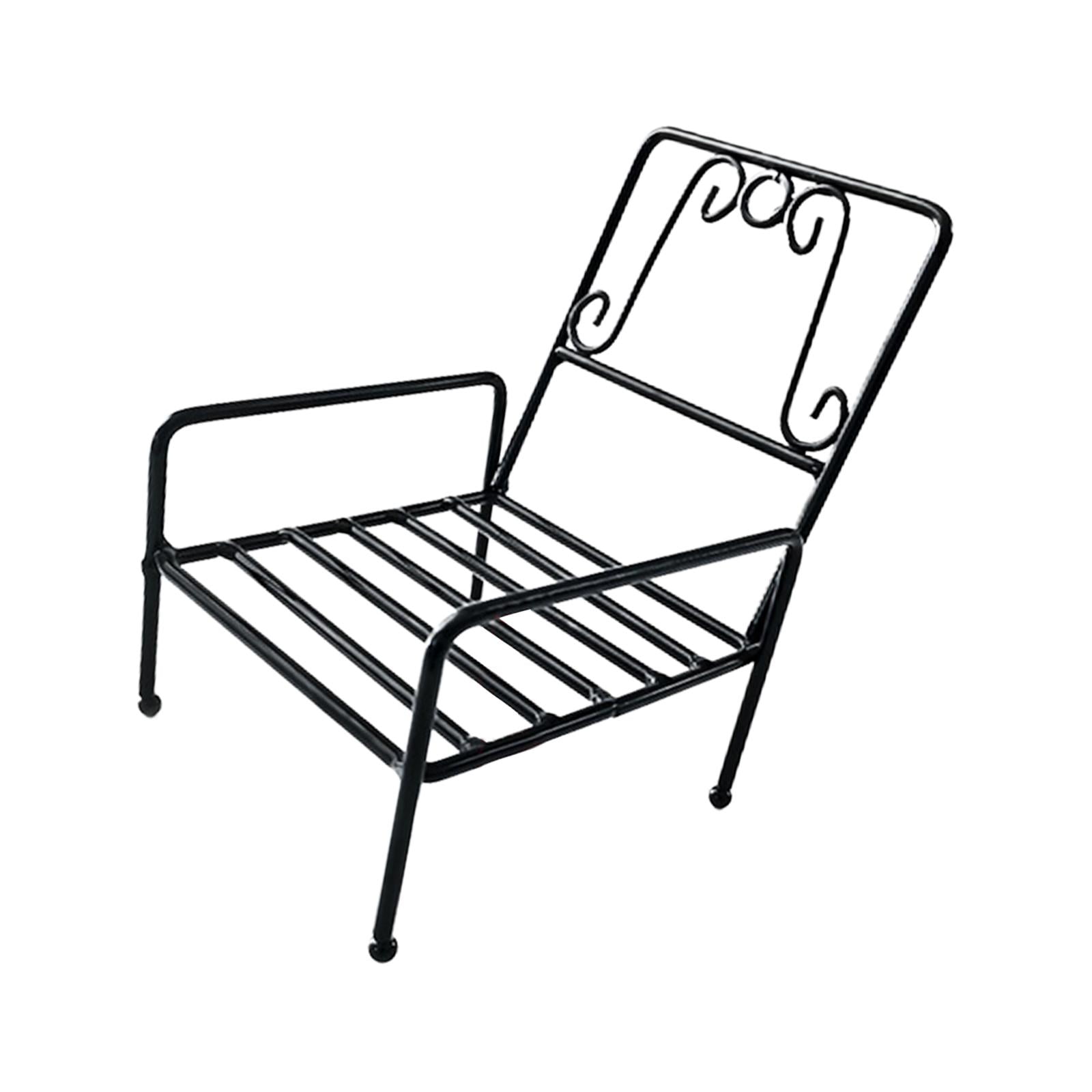 Miniature Dollhouse Furniture, Metal 1/6 Scale Mini Dollhouse Chair